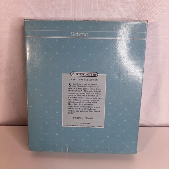 Schmid Beatrix Potter NEW Rabbits in the Snow Picture Frame VTG 1989 Christmas - Picture 6 of 9